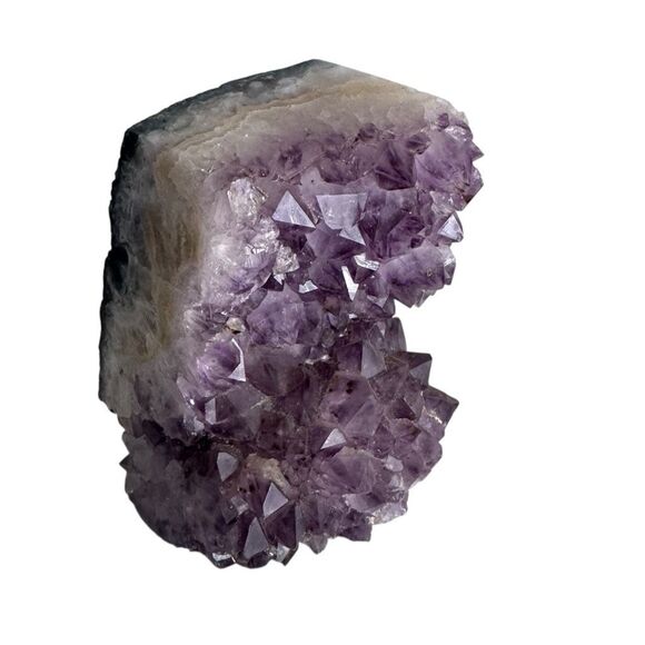 Natural Amethyst Quartz Crystal Cluster Calcite Geode - Picture 5 of 7